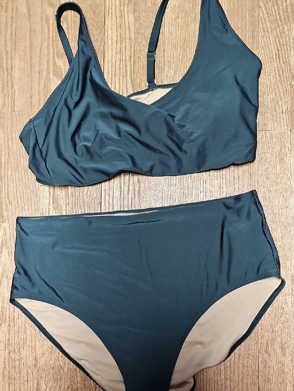 Old Navy Dark Green Bralette Bikini Set